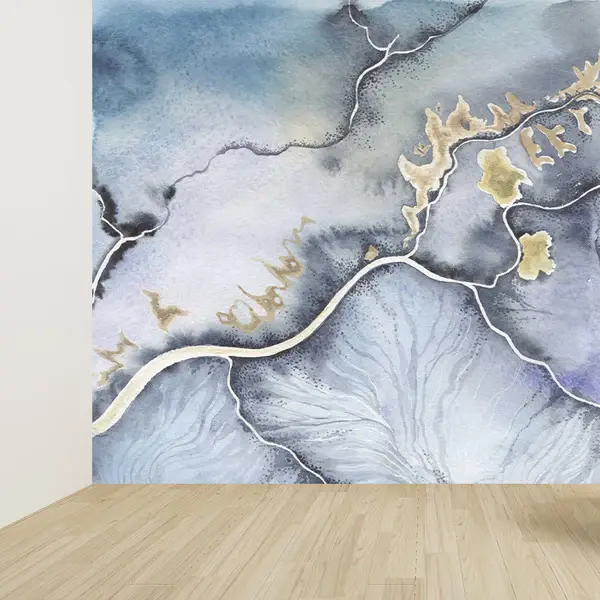 Non-Woven Decorative Wall Mural Contemporary Abstract Pattern Wall Covering, Custom Printed