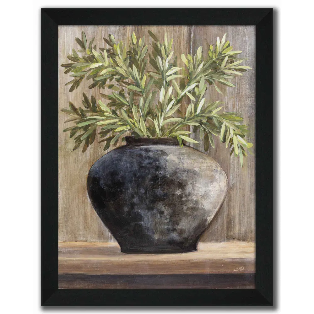 Pot Herbs Sailcloth Glass and Frame, 12'' x 16''