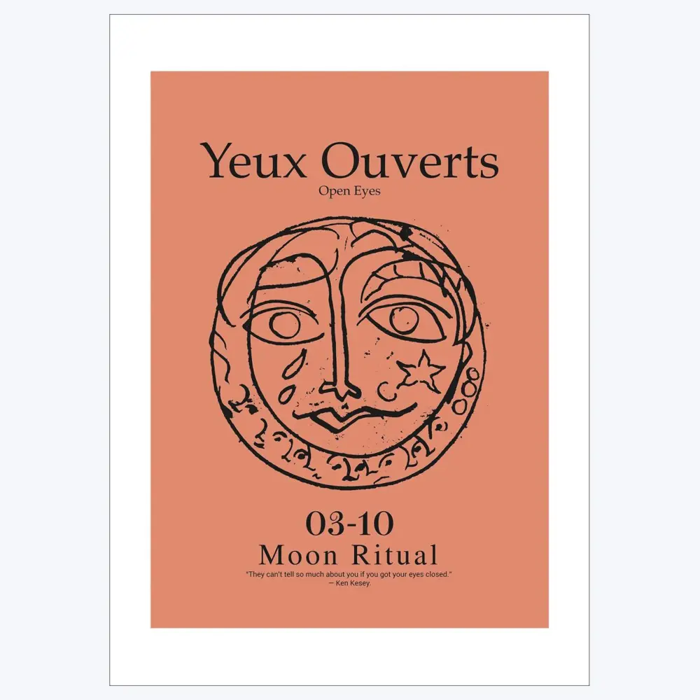 Premium Gallery Quality Poster Club x Lucrecia Rey Caro - Yeux