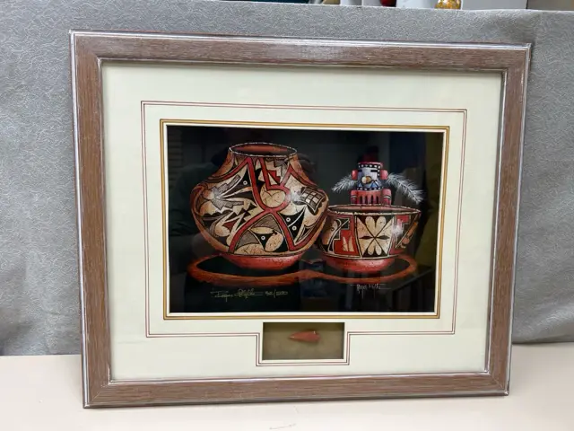 Vintage Style POTTERY PRINT W/ARROWHEAD