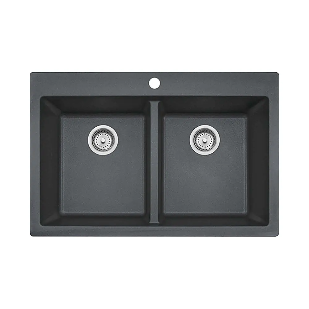 Dual-mount Paired Granite Sink Graphite Color