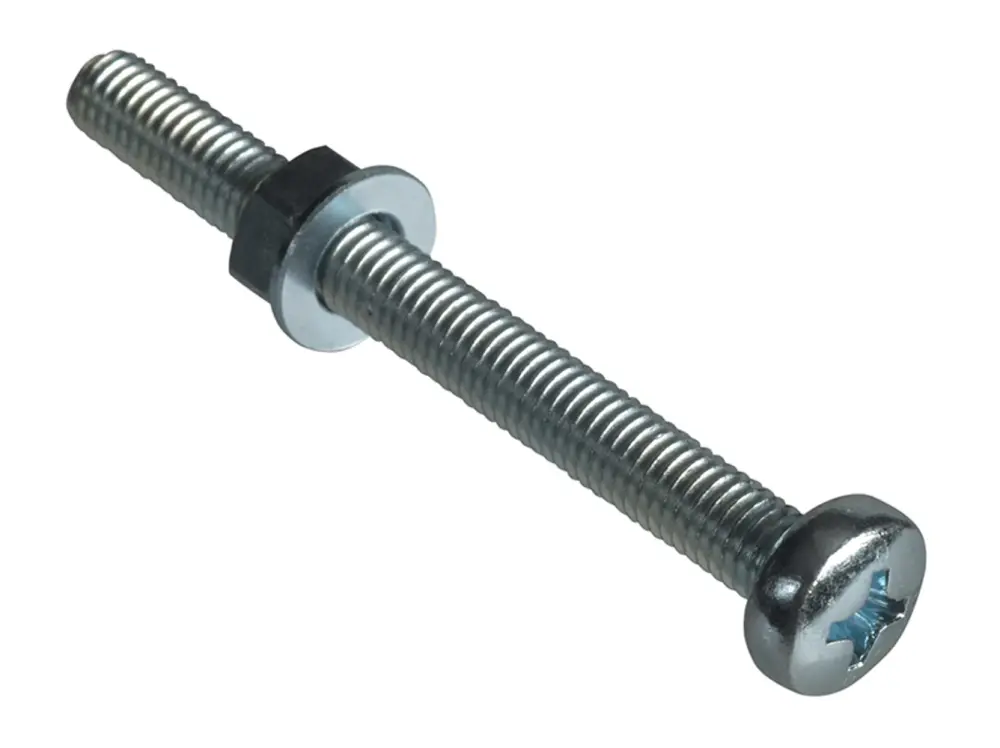 Forgefix Machine Screw Pozi Connects to Pan Head Zp M5 X 50Mm Forgepack 20