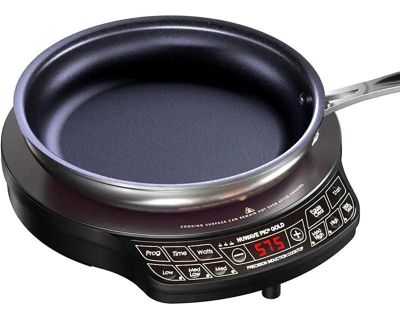 Nuwave 30242 Induction Cooktop Ceramic Fry Pan, 1300 W, Earthenware, Black