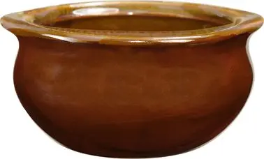 International Tableware Bakeware Stoneware Caramel Soup Crock Lenox Drip (12oz), Caramel, 5-1/4' D x 2-3/8"H 12o...