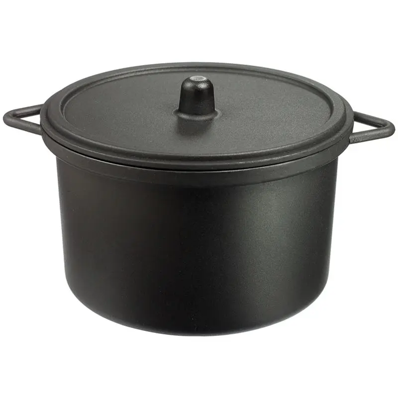 Solia Cooking Pot 22 oz Lid Black, Case 100 Pieces, PS30395c