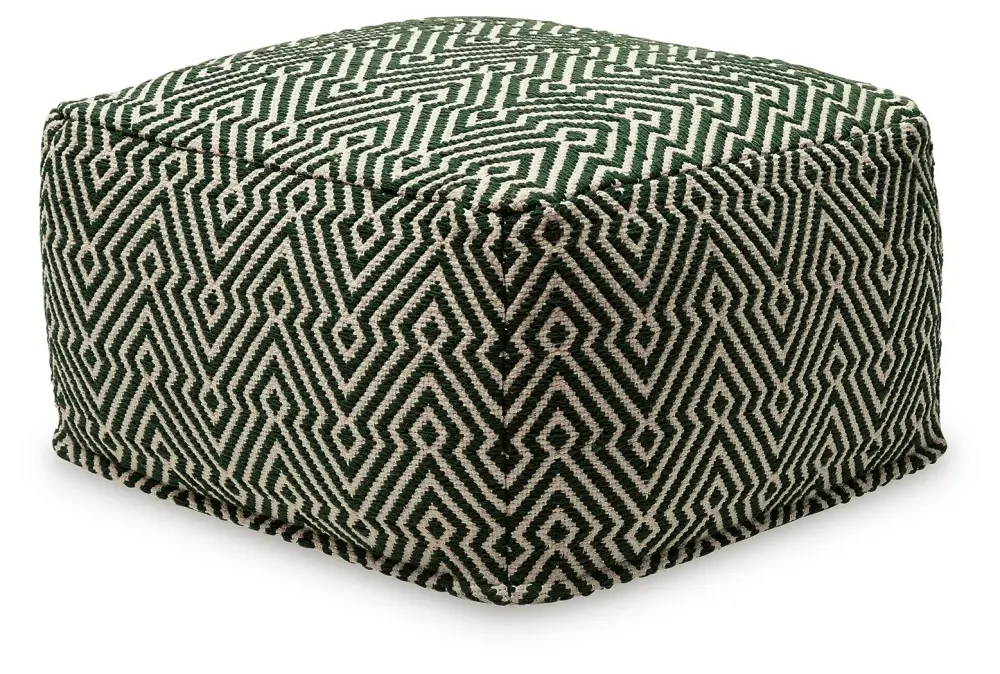 Abacy - Pouf - Olive / Ivory 36 Inches Wide