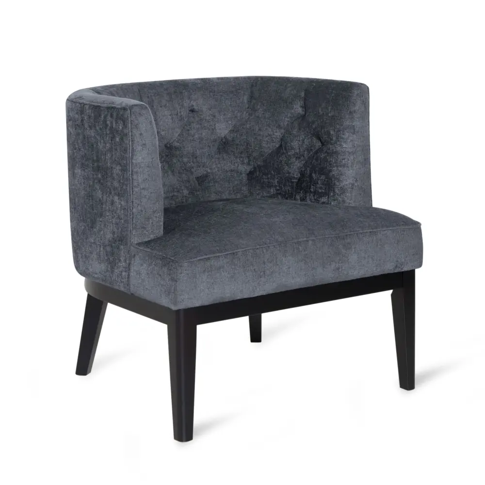 Contemporary Accent Chair Tufted Diamond Stitching - Charcoal UL Certified Wood Finish