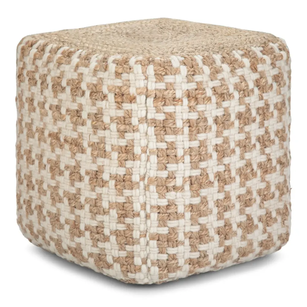 Cullen - Cube Pouf - Unadulterated