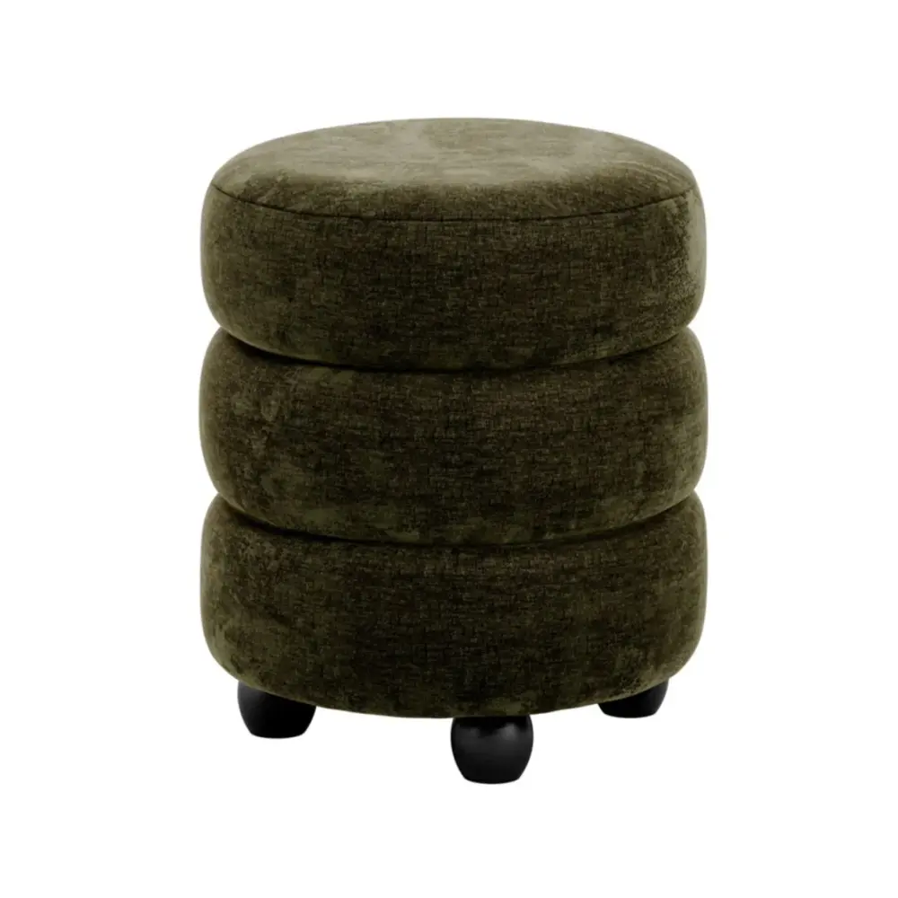 Emily Pouffe - Olive & Midnight USB Ports