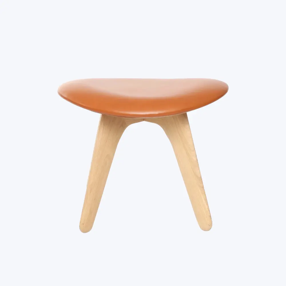 Slab Leather Ottoman 36 Inches Wide