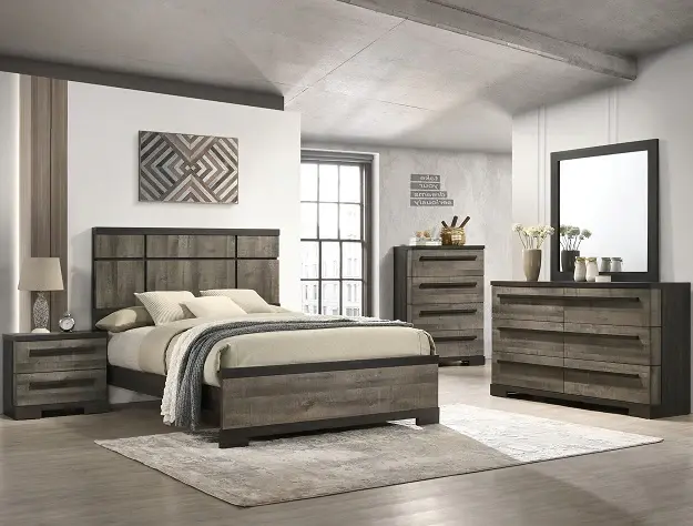 Remington Bedroom Setd Gray/Ebony 4-Piece Set