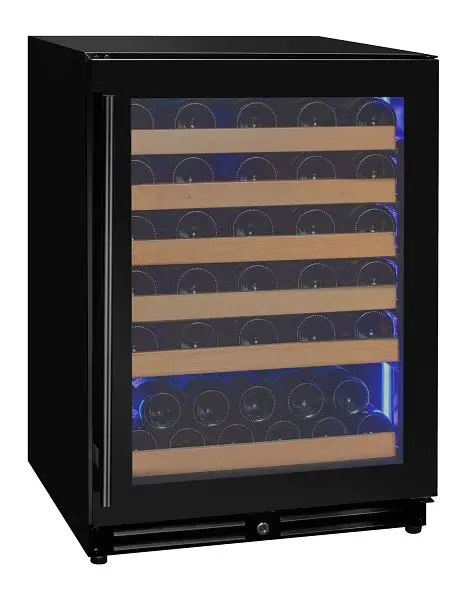 Allavino Modern Reserva Series - 56 Bottle Single Zone Constructed- Premium Wine Refrigerator Onyx Glass Door - Right Hing...
