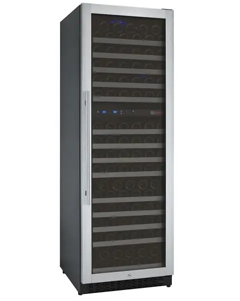 Allavino Premium FlexCount Series 172 Bottle Dual Zone Constructed- Wine Cooler Refrigerator Stainless Steel Door - Right ...
