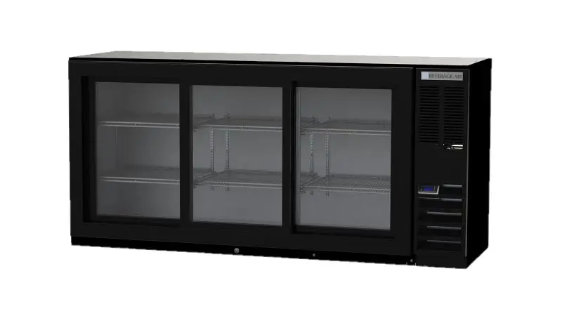 Beverage-Air Back Bar Refrigerator, Exterior Dimensions: WxDxH: 72"W x 23 5/8"D x 34"H, BB72HC-1-GS-B