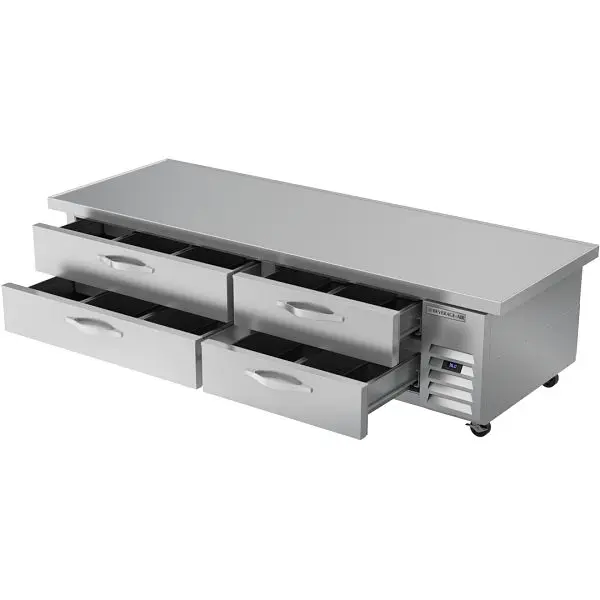 Beverage-Air Chef Base Refrigerator, Four Drawer With Extended Top, Exterior Dimensions: WxDxH: 89" X 34 3/4” X 24 3/8”, WTRCS84HC-89