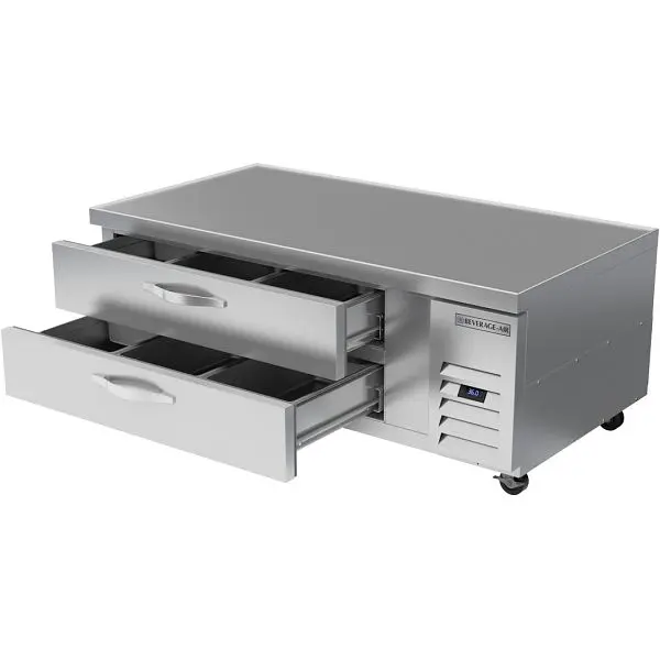 Beverage-Air Chef Base Refrigerator, Two Drawer, Exterior Dimensions: WxDxH: 60" X 34 3/4" X 24 3/8”, WTRCS60HC
