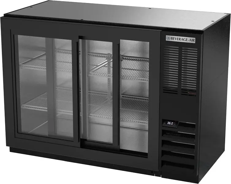 Beverage-Air Heavy-Duty Back Bar Refrigerator, Exterior Dimensions: WxDxH: 48” X 23 5/8” X 34”, BB48HC-1-F-GS-B