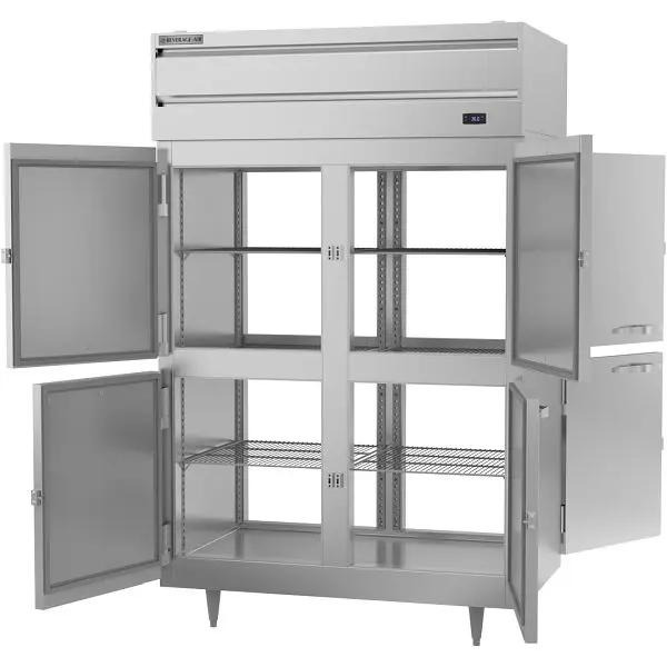 Beverage-Air Industrial-Strength P-Series Half-Solid Door Reach- Pass-Thru Refrigerator, Exterior Dimensions: WxDxH: 52 1/...