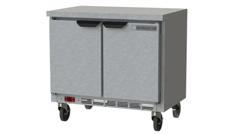 Beverage-Air Master-Grade Worktop Refrigerator, Exterior Dimensions: WxDxH: 34"W X 24 5/8"D X 32 1/8"H Cast...