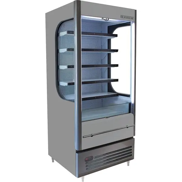 Beverage-Air Open-Air Merchandiser, grey, Exterior Dimensions: WxDxH: 35 1/8” X 31 3/4" X 83 1/3", VMHC-12-1-G