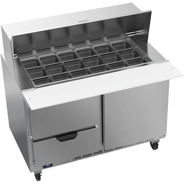 Beverage-Air OSHA-Compliant Sandwich Prep Table Mega Top, Exterior Dimensions: WxDxH: 48” X 38 3/8” X 49”, 366 lbs, ...