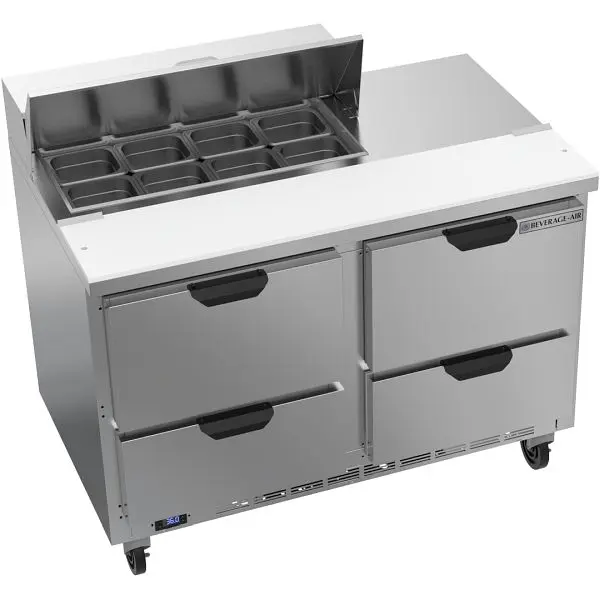 Beverage-Air Precision Sandwich Prep Table Drawers, Exterior Dimensions: WxDxH: 48" X 32" X 45 1/4”, 358 lbs, ...
