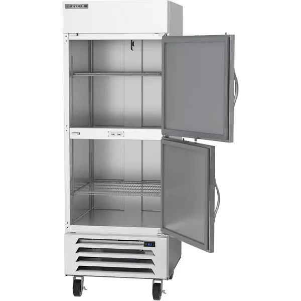 Beverage-Air Recyclable Horizon Series Glass Half-Door Bottom Mount Refrigerator, Exterior Dimensions: WxDxH: 30” X 33 1...