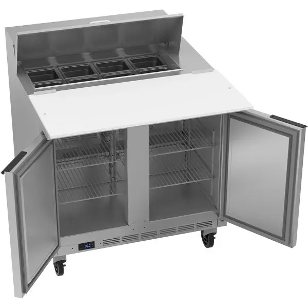 Beverage-Air Recyclable Sandwich Prep Table 17” Cutting Board, Exterior Dimensions: WxDxH: 36” X 38 1/4” X 45",...
