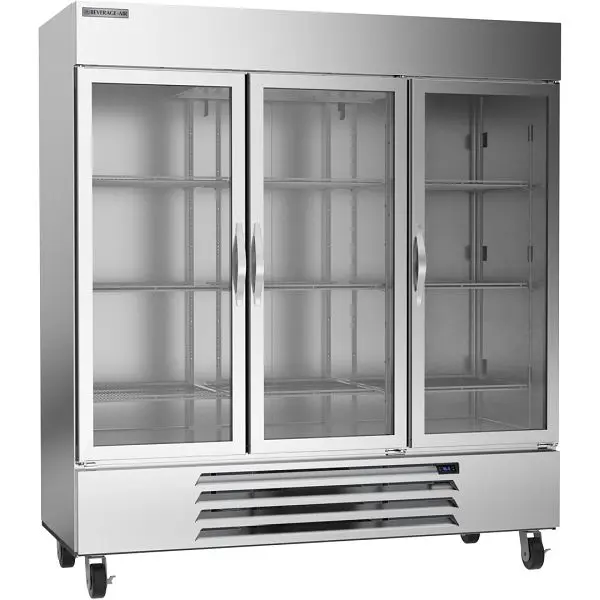 Beverage-Air Rust-Resistant Horizon Series Solid Door Bottom Mount Refrigerator, Exterior Dimensions: WxDxH: 75"W X 3...