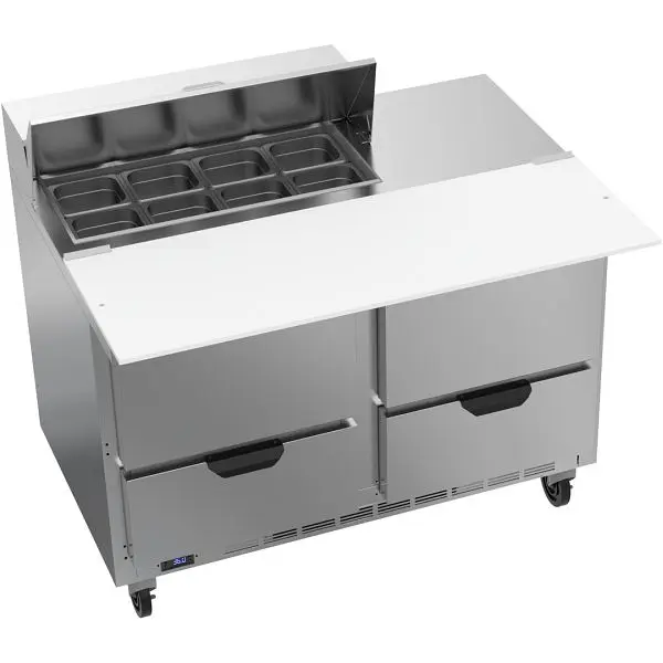 Beverage-Air Sandwich Prep Table 17” Cutting Board Drawers, Exterior Dimensions: WxDxH: 48" X 38 3/8” X 45 1/4”...