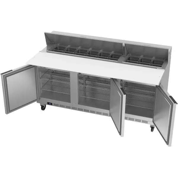 Beverage-Air Sandwich Prep Table 17” Cutting Board, Exterior Dimensions: WxDxH: 72" X 38 3/8” X 45", 438 lbs...