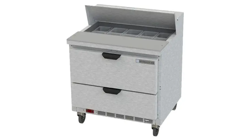 Beverage-Air Sandwich Prep Table Drawers, Exterior Dimensions: WxDxH: 36” X 32 1/4" X 45', SPED36HC-10-2