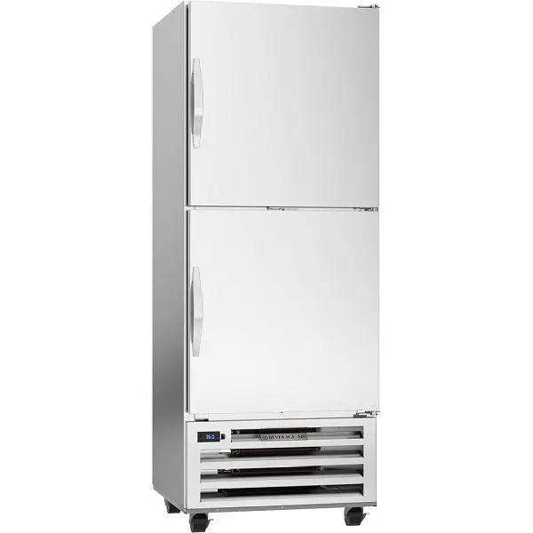 Beverage-Air RI Series Pass-Thru Half Solid Door Bottom Mount Refrigerator, Exterior Dimensions: WxDxH: 27 1/4" X 32 ...