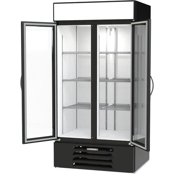 Beverage-Air Serrated Marketmax Refrigerator, Exterior Dimensions: WxDxH: 39 1/2” X 33 1/2” X 78 1/8”, MMR35HC-1-B