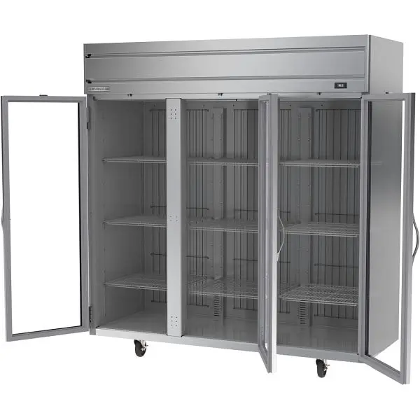 Beverage-Air Top-Tier Horizon Series Glass Triple Door Reach- Refrigerator, Exterior Dimensions: WxDxH: 78” X 33 5/8” ...