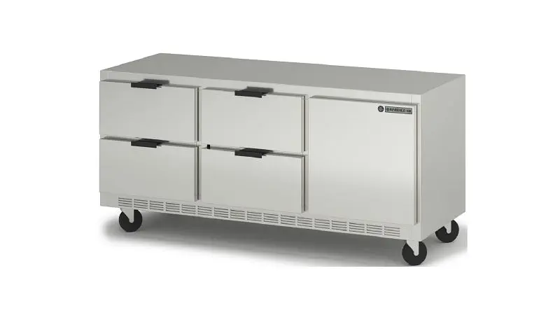 Beverage-Air Undercounter Refrigerator Drawers, Exterior Dimensions: WxDxH: 72"W x 32"D x 34 5/8"H Casters,...
