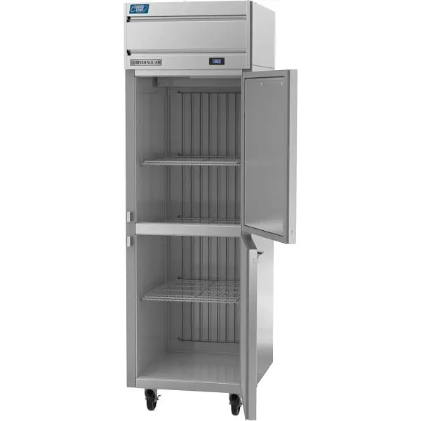 Beverage-Air UV-Resistant Top Mount Cross-Temp™ Half-Solid Door Top Mount Variable Speed Freezer/Refrigerator, Exterior:...