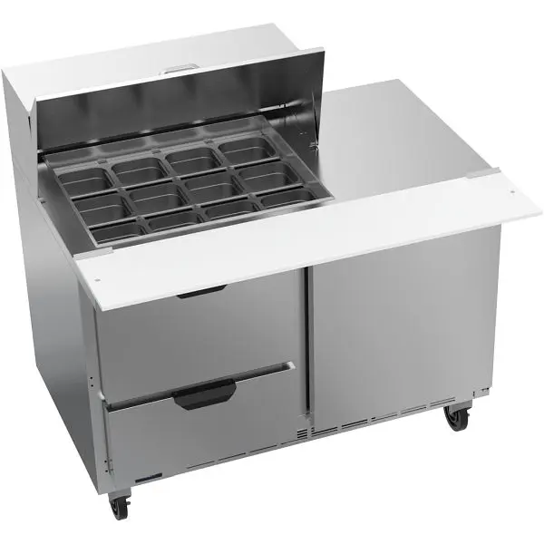 Beverage-Air Weather-Resistant Sandwich Prep Table Mega Top, Exterior Dimensions: WxDxH: 48” X 38 3/8” X 49”, 358 lb...