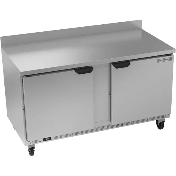 Beverage-Air Worktop Refrigerator, Exterior Dimensions: WxDxH: 60" X 32" X39 5/8”, WTR60AHC
