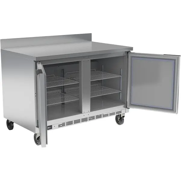 Beverage-Air Worktop Refrigerator Solid Door, Exterior Dimensions: WxDxH: 48"W x 32"D x 39 5/8"H, WTR48AHC