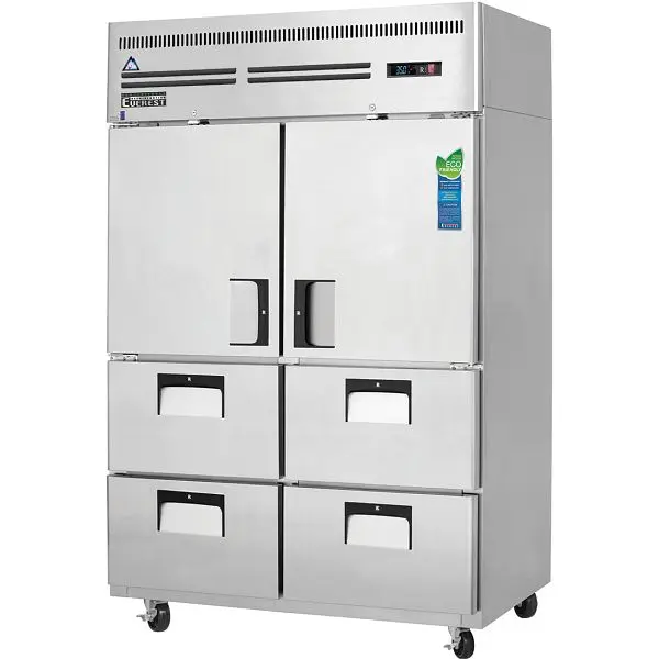 Everest Micro Refrigeration 2 Section - 2 Half Door (Left & Right; Top) & 4 Drawer (Left & Right; Bottom 2 eac...