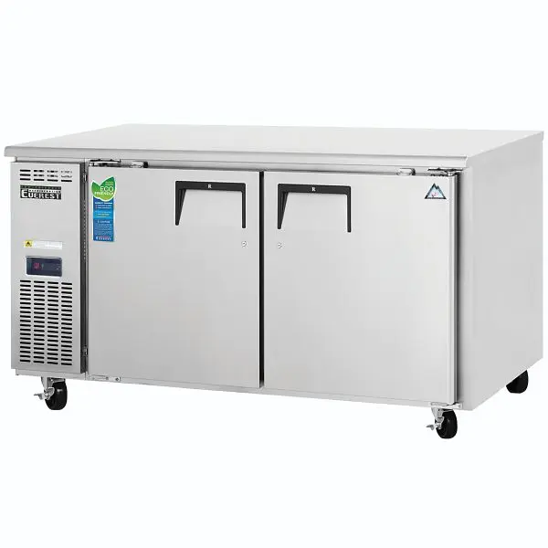 Everest Refrigeration 2 Door Undercounter Refrigerator side mounted, 59 1/2", ETWR2