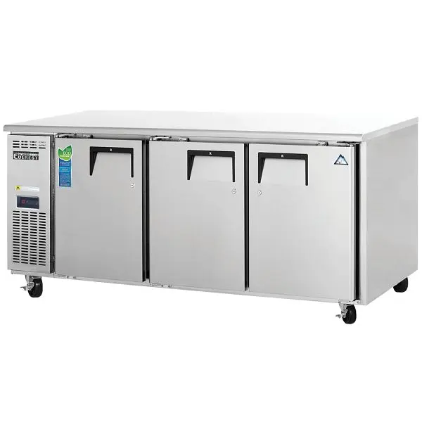 Everest Refrigeration 3 Door Undercounter Refrigerator side mounted, 71 1/2", ETR3