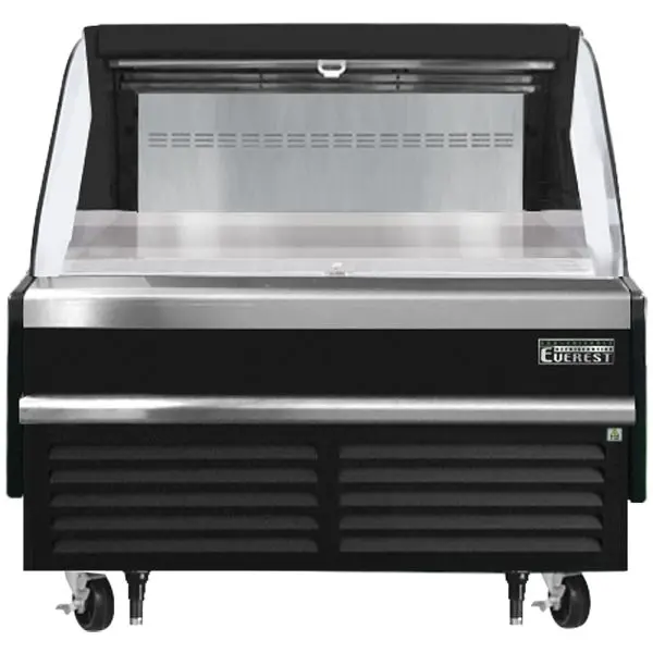 Everest Refrigeration Horizontal Open Air Merchandiser, 48" Length, 34 1/4" Depth, 41" Height - Midnight Bl...