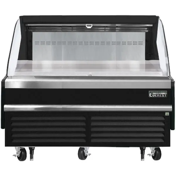 Everest Refrigeration Horizontal Open Air Merchandiser, 60" Length, 34 1/4" Depth, 41" Height - Black Exter...
