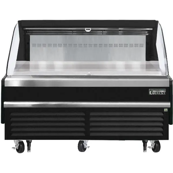 Everest Refrigeration Horizontal Open Air Merchandiser, 73 1/4" Length, 34 1/4" Depth, 41" Height - Black E...