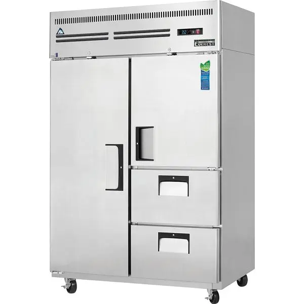 Everest Refrigeration 2 Section - 1 Full Door (left), 1 Half Door (Right; Top) & 2 Drawer (Right; Bottom) Refrigerator...