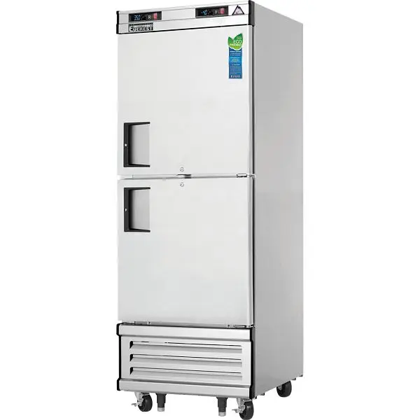 Everest Refrigeration 1 Section Wide Half Door (1/2 Refrigerator & 1/2 Freezer) Dual Temperature, 29 1/4", EBWRFH2
