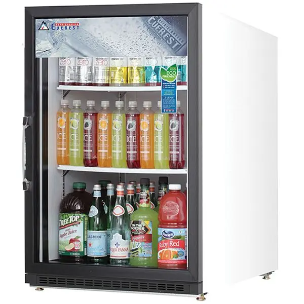 Everest Ribbed Refrigeration 1 Door Refrigerator Merchandiser, 5 cu ft, EMGR5 Everest Refrigeration