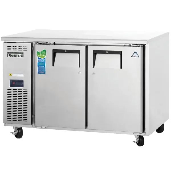 Everest Safe Refrigeration 2 Door Undercounter Refrigerator 47 1/2" Length, 24" Depth, ETR2-24 Everest Refrigera...